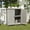 Gray, variant on Outdoor Storage Cabinets Weatherproof for Patio, Potting Bench with Storage Cabinet and Metal Table Top, Garden Furniture Wood Workstation for Outdoor Patio, Grey