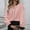 Pink, variant on FamilyThread Womens Tops Dressy Casual V Neck Color Block Business Casual Blouses Long Sleeve Work Shirts Fall Trendy Clothes