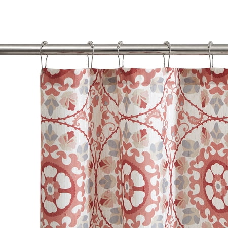 Mainstays Terracotta Medallion Printed 72" x 72" Textured Linen Slub ...