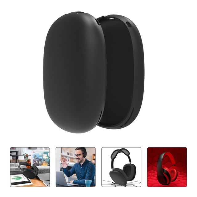 DEEPCRAFF 1Pair Black Headphone Cover Anti Scratch Elastic Soft Skin Friendly Replacement