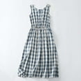 thumbnail image 6 of Ruimatai Women's Cotton Linen Dress Sleeveless Retro Round Neck Midi Skirt Casual Loose Beach Summer Dress for Travel Home Gathering, 6 of 9