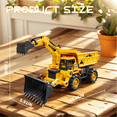 thumbnail image 3 of Catapult-Launch Alloy Engineering Truck Set | 6 Cars & 360° Track | STEM Toy Gift for Kids (Yellow), 3 of 11