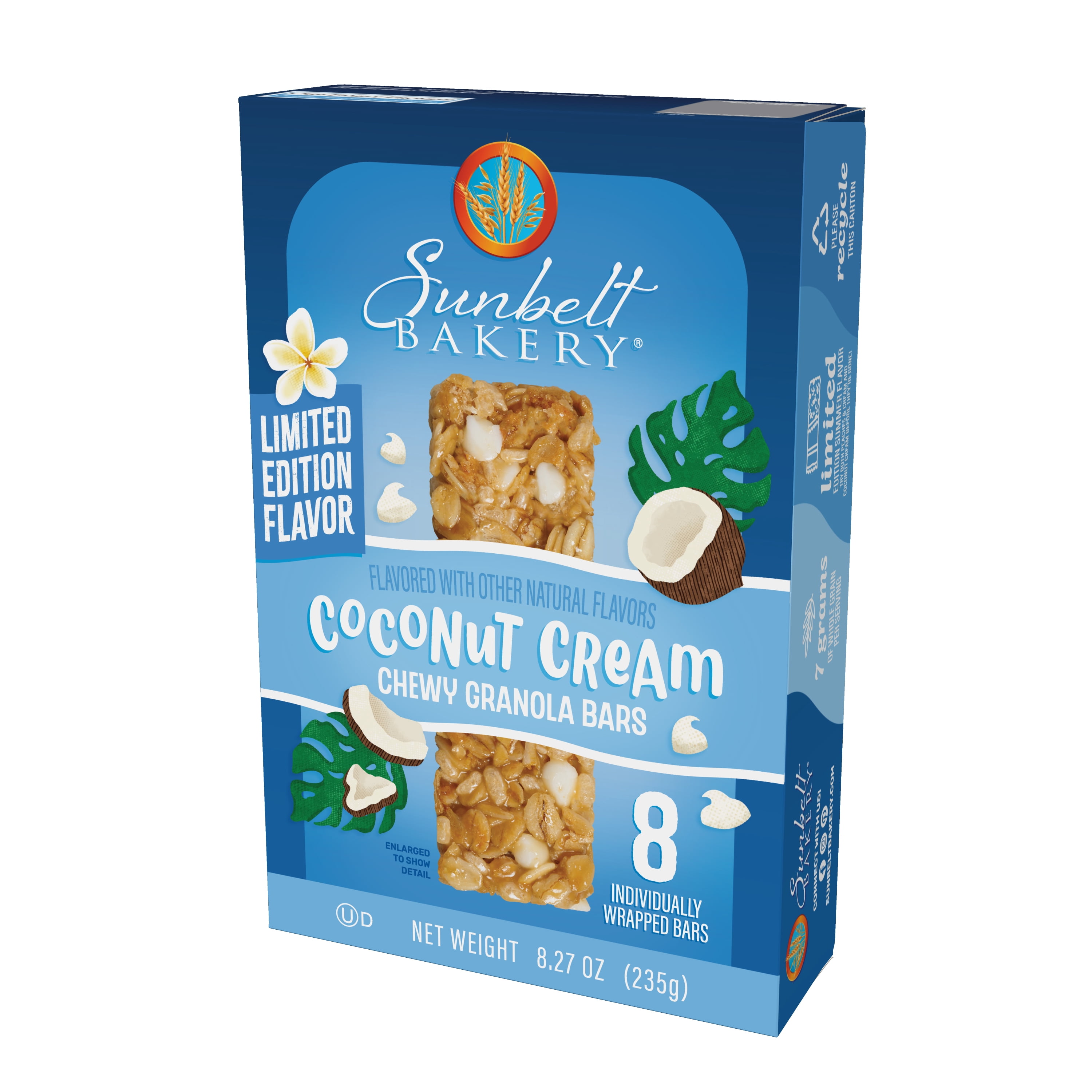 Sunbelt Bakery Coconut Cream Chewy Granola Bars, Coconut, 8 Bars