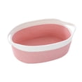 thumbnail image 2 of Cesta de cuerda de algodón, cesta tejida resistente y multiusos para organizar cestas vacías. blanco rosa, 2 of 9