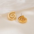 thumbnail image 4 of Aretes NEPULOY Espiral Gruesa 3x2.5 cm Chapados en Oro, 4 of 5