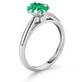thumbnail image 3 of Gem Stone King 10K White Gold Green Zirconia Solitaire Engagement Ring for Women (1.21 Cttw, Oval 8X6MM, Gemstone Birthstone, Available in Size 5, 6, 7, 8, 9), 3 of 4