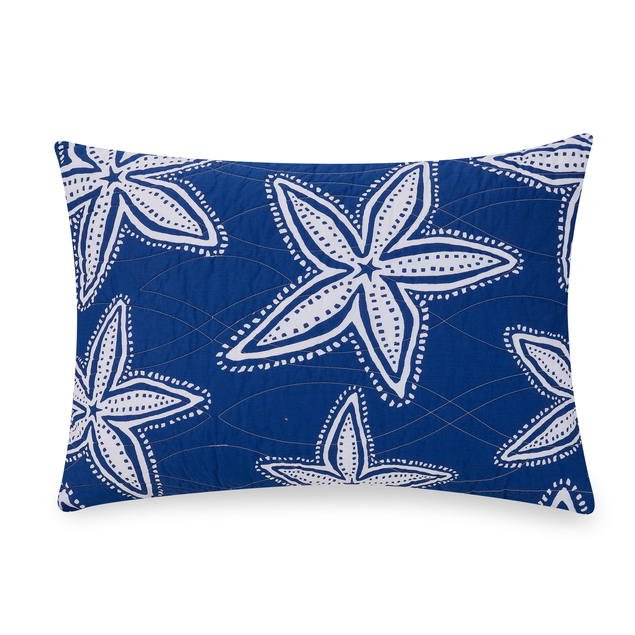 Makers Collection Sea Star Navy Cotton 3-Piece Quilt Set, Full/Queen