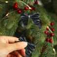 thumbnail image 5 of hulanddfd Christmas Mini Bows Ornament, 12Pcs Glitter Small Bows Tie Christmas Tree Party Decorations Christmas Tree Hanging Decoration for Xmas Tree, 5 of 6