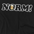 thumbnail image 2 of Cheers Men's Norm! T-shirt XXX-Large Black, 2 of 7