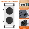 thumbnail image 4 of iMounTEK Portable Coil Heating Double/Single Burners Stove 2000W with 5 Level Temperature Control, for Home Dorm Camping Outdoor Cooking, 4 of 8