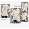 thumbnail image 2 of Audvoi Womens Button Turtle Cowl Neck Asymmetric Hem Wrap Pullover Sweater Tops Size X-Large US 16-18, 2 of 3