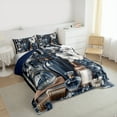 thumbnail image 3 of Manfei Girl Perfume Full Size Comforter Sets,White Flower Floral Bedding Comforter Set,Vintage Theme Bedding Sets For Kids,Ultra Soft Home Decor Reversible,3-Piece, 3 of 8