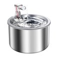 thumbnail image 1 of Graflsoa Fontaine d'Eau pour Chat Automatique en Acier Inoxydable avec Capacité de 2 L, Système Intelligent d'Hydratation pour Animaux, Fini Argent 304, Comprend un Adaptateur et un Ensemble de Filtres, 1 of 6