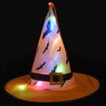 thumbnail image 2 of Gallickan Halloween Decorations, Hanging Lighted Witches Hats for Indoor Outdoor Decor, Halloween Decorations for Outdoor Party Accessories, Yellow, 2 of 7