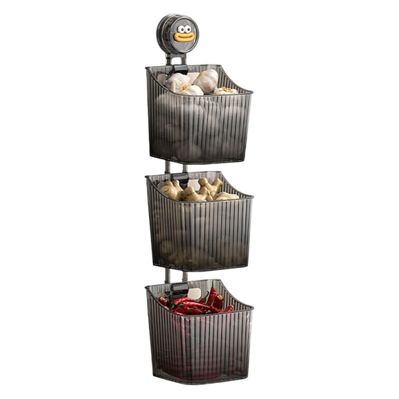 Storage Containers Wall Floating Acrylic Shelf Organizer Stackable Clear Mount Ideal for Kitchen Bathroom Refrigerator
