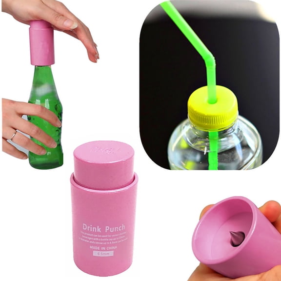 ZFSBZBS Straw Hole Punch Tool for Plastic Drink Bottles Water Puncher