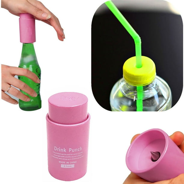 melotizhi Drink Punch Mini Water Drill Bottle Cover Hole Opener For, Pink