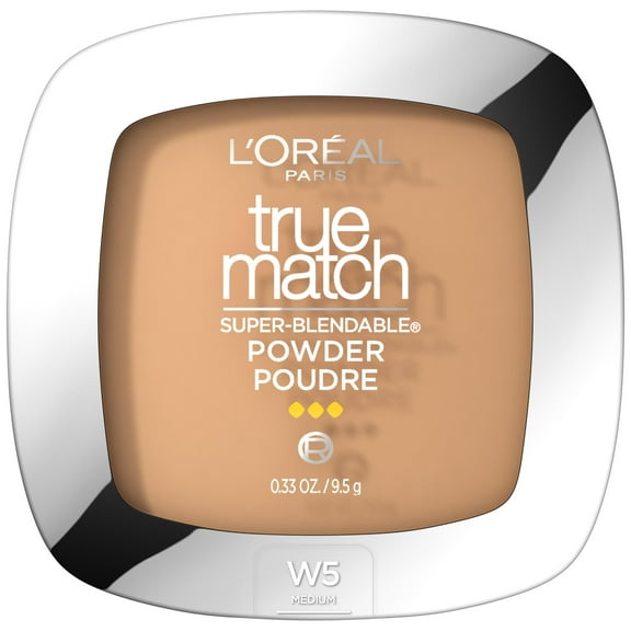 L'Oreal Paris True Match Super Blendable Powder Foundation Makeup, W5 Sand Beige, 0.33 oz