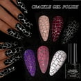 thumbnail image 5 of 7ml Crackle Gel Nail Polish, 3D Crackle Effect Patterned Nails Easy Fast Naturally Occurring Cracked Low odor Long-lasting Nail Polish Soak off UV Home Salon DIY Nail Art, 5 of 7