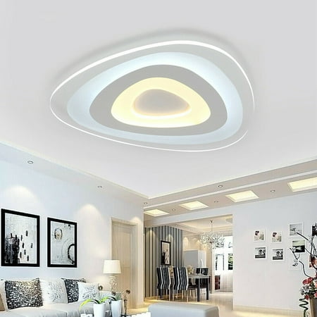 

Flush Mount LED Ceiling Light Modern Triangle Ultrathin Acrylic Lighting Fixture for Living Room Bedroom Dining Room Kitchen 36W (White)