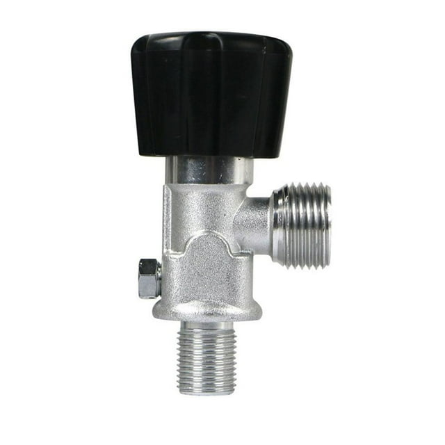 maskred Valve de Cylindre d'Air de Réservoir de Poisson Détachable Remplacement Professionnel Anti-Rouille Anti-Corrosif Bouton Marche/arrêt M18x1.5 Régulateur CGA320