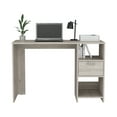 thumbnail image 6 of New Light Gray Computer Desk with 1-Drawer & 2-Open Shelves - Particle Board Home Office (43.3"W x 17.04"D x 28.7"H)​, 6 of 8
