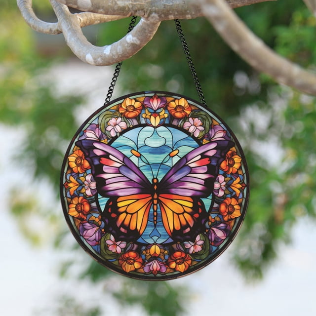 Hanging Wreath Colorful Circular Wall Decoration Window Decoration Festival Decorations 15cm