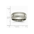 thumbnail image 2 of Titanium Grooved 8mm Brushed and Polished Band, 2 of 8