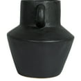 thumbnail image 4 of Bloomingville Round Stoneware Vase with Reactive Glaze Finish and Vertical Handles, Black, 4 of 5