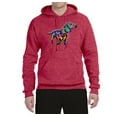 thumbnail image 2 of Wild Bobby, Colorful Dachshund Is My Spirit Animal Lover Unisex Graphic Hoodie Sweatshirt, Vintage Heather Red, Medium, 2 of 3