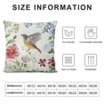 thumbnail image 5 of GOSMITH  Spring Floral Throw Pillow Covers Garden Flowers Birds Decorative Pillows Soft Outdoor Cushion Cases for Couch Sofa Bed Home Decor White, 5 of 5