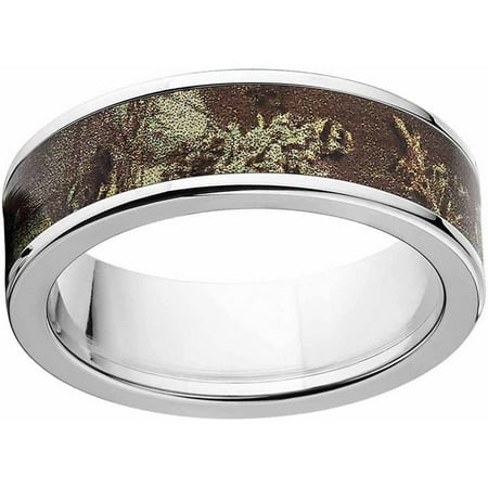 RealTree Max 1 Men's Camo Stainless Steel Ring with Polished Edges and Deluxe Comfort Fit