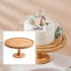 thumbnail image 3 of Cubierta de cúpula de pastel de bambú, tablero para de queso, soporte de Pedestal para postres, soporte para hornear pasteles y magdalenas, comercial, vacaciones, 9 pulgadas BLESIY Soporte de pedestal para pasteles, 3 of 7