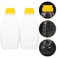 thumbnail image 2 of BRIGHTFUFU 4 botellas de plástico transparente para miel, para envasar alimentos, con tapa, para el hogar (capacidad de 500 g), 2 of 7