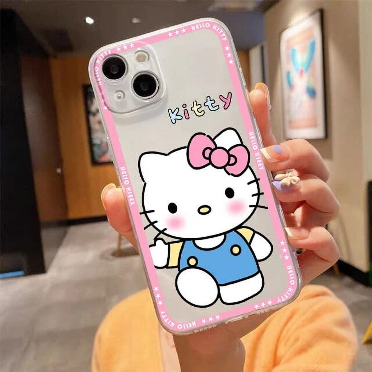 Anime Hello Kitty Girl Transparent Phone Case For Apple iPhone 15