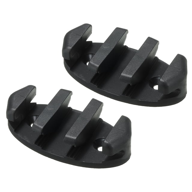 Cleat de nylon zig zag de 3.46" para atar cuerdas de kayak para cubierta de barco marino, negro, paquete de 2