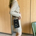 thumbnail image 5 of Bolso de hombro pequeño, bolso cruzado, billetera para teléfono celular, bolso cruzado liviano para mujer, negro:;:;, 5 of 5