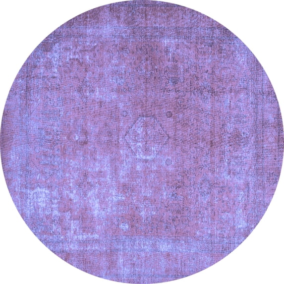 Ahgly Company Indoor Round Persian Blue Traditional Area Rugs, 6' Round
