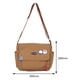 thumbnail image 3 of Bolso de hombro Mochila escolar de moda casual con insignia para adolescente (marrón), 3 of 5