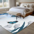 thumbnail image 4 of 5x8 Area Rugs for Living Room, Blue White Floral Non Slip Area Rugs for Kitchen Bedroom Entryway, Ombre Tulips Modern Art Spring Washable Carpet Runner Rug Floor Mats for Bedroom Home Decor, 4 of 8