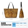 thumbnail image 4 of Pofeuu Vintage Map Print Beach Bag,Waterproof Sandproof Beach Tote Bag, Large Capacity Foldable Beach Bags for Women, 4 of 7