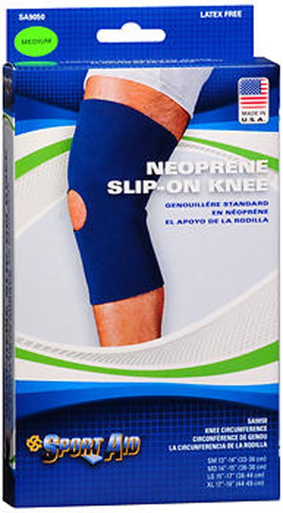 Sport Aid Neoprene Open Patella Knee Sleeve, Medium