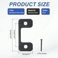 thumbnail image 2 of Deadbolt Strike Plate, Adjustable Door Strike Plate with Screws Stainless Steel Black, 2 of 6