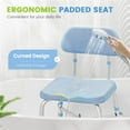 OasisSpace Heavy Duty Shower Chair with Back 500lbs, Padded Bathroom