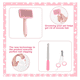 thumbnail image 3 of Cepillos De Baño Para Mascotas Perros Profesional 10 Pzs Kit Belug, Rosa, 3 of 5