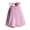 thumbnail image 1 of Robes de Printemps pour Filles Tout-Petits Enfants Filles Vacances d'Été Plage Fête Robe Princesse Sans Manches en Maille Unie Robe Ado Fille Violet 5 Ans-6 Ans, 1 of 4