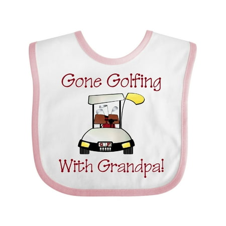 

Inktastic Gone Golfing with Grandpa Boys Baby Bib