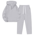 thumbnail image 6 of BRGZLK Women Long Sleeve Sweatsuit Fall Winter Fashion Oversized Half Zip Sweatshirt and High Waisted Wide Leg Pants 2 Piece Outfits Casual Workout Travel Lounge Set Gray XL, 6 of 6