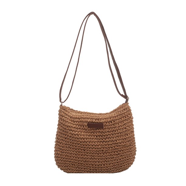 Bolso Retro paja con tejido hueco para mujer bandolera correa ajustable gran capacidad diario verano