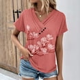 thumbnail image 1 of DPTALR Women's V-Neck Casual Short-Sleeved Spring And Summer Top, 1 of 4